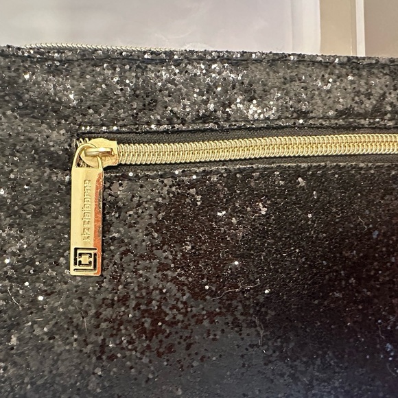 Liz Claiborne Black Glitter Clutch with Smartbank Phone Charger - Picture 3 of 6